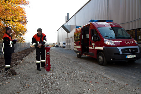 Einer der drei neuen Hydranten im neuen Bolta Werk